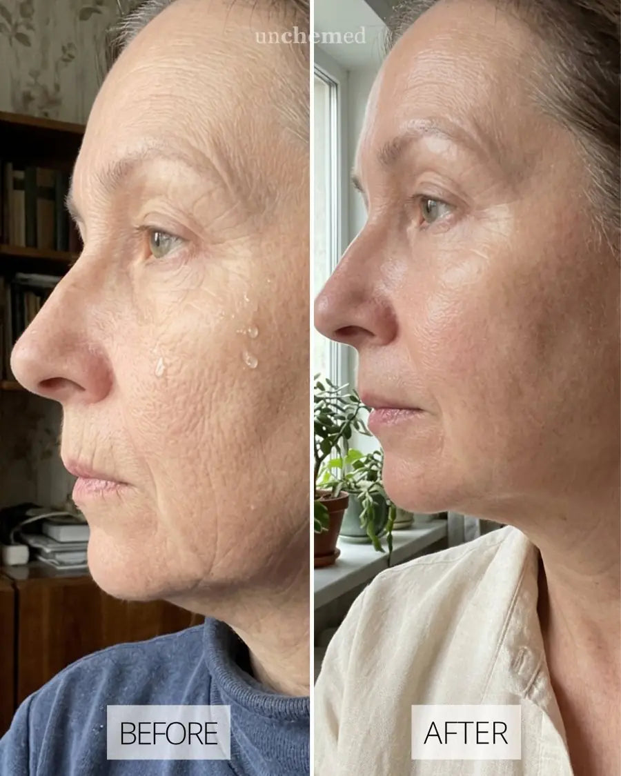 Before and after with Unchemed