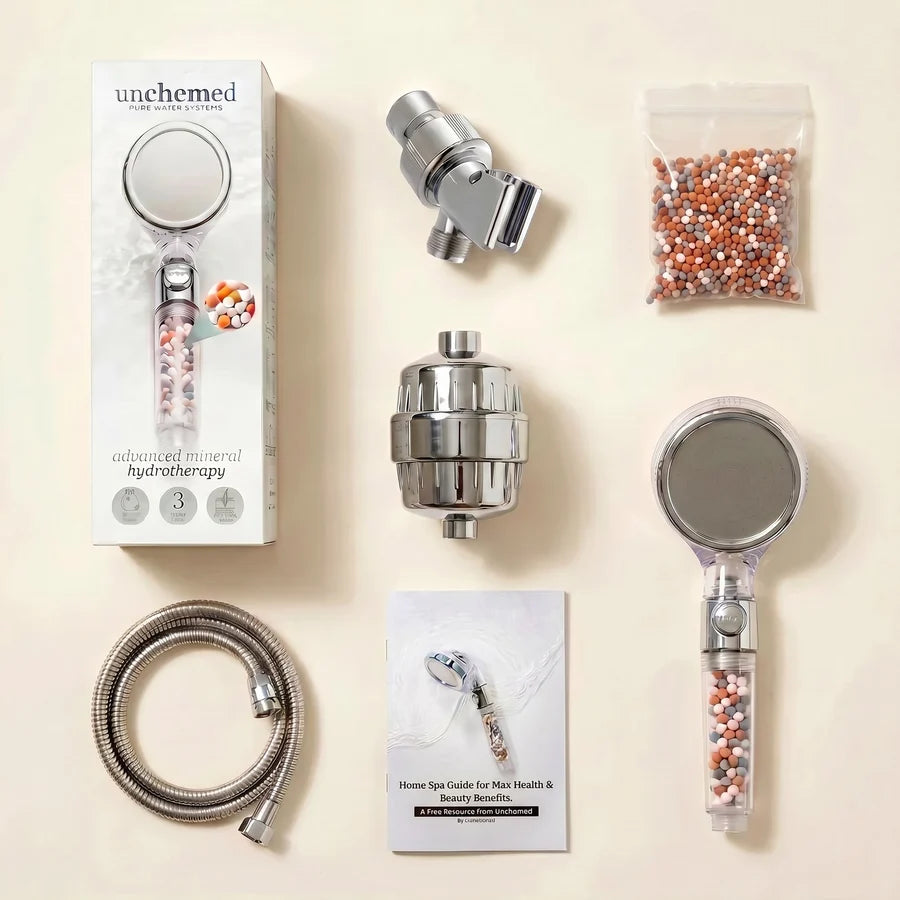 Classic handheld, inline filter, hose, connector, refill bag and packaging